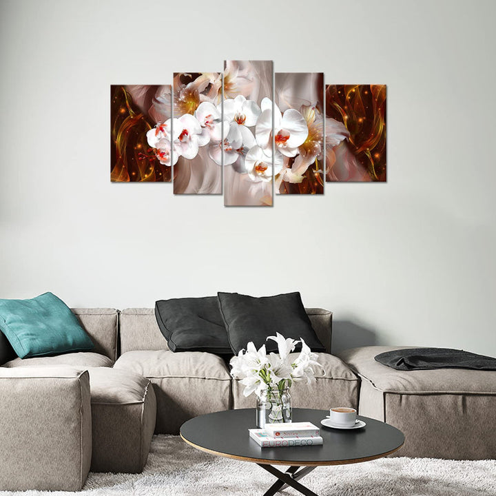 Set Of 5 Rose Canvas Wall Art Painting | Bowlift