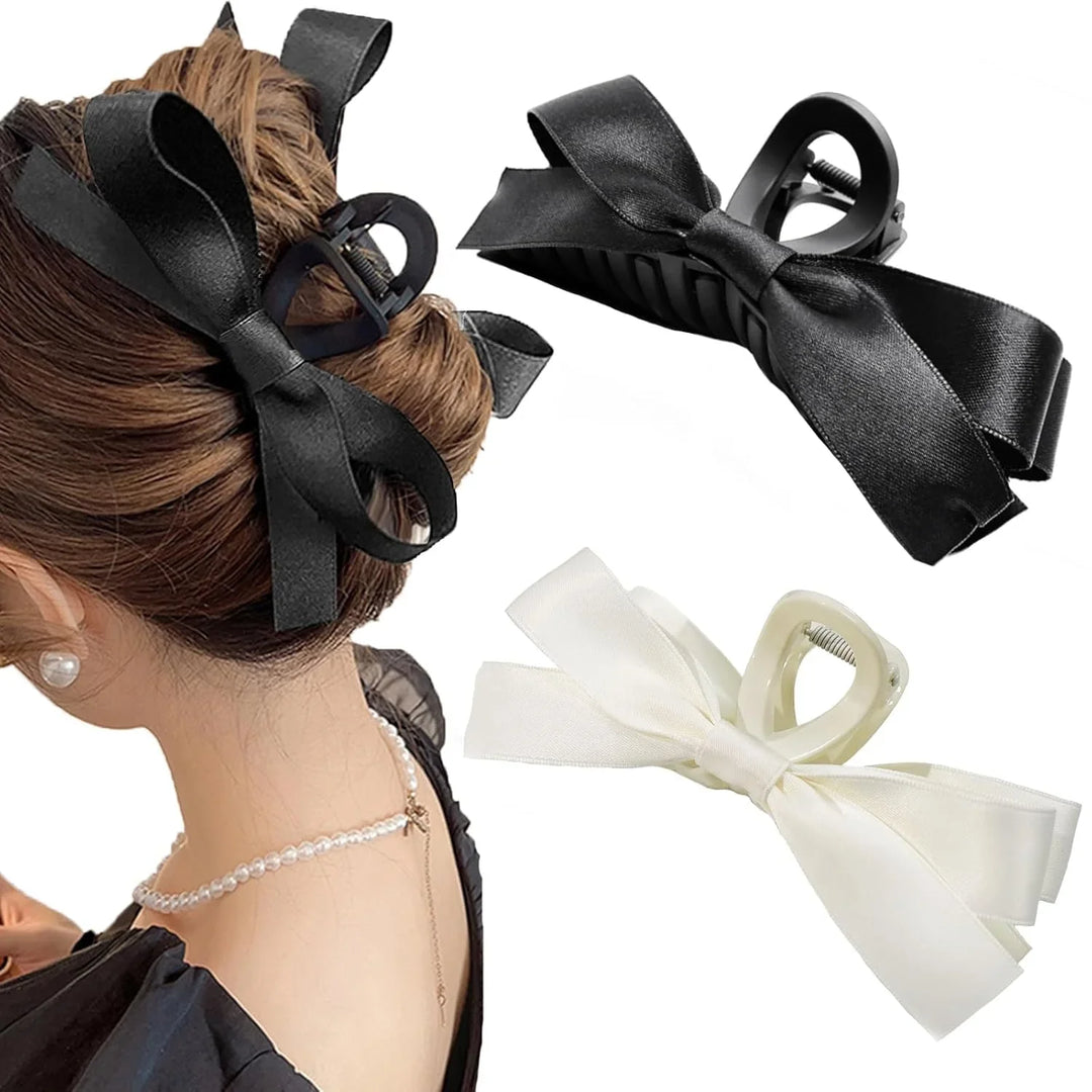 BowLift | Large Hair Clips with Satin Bows