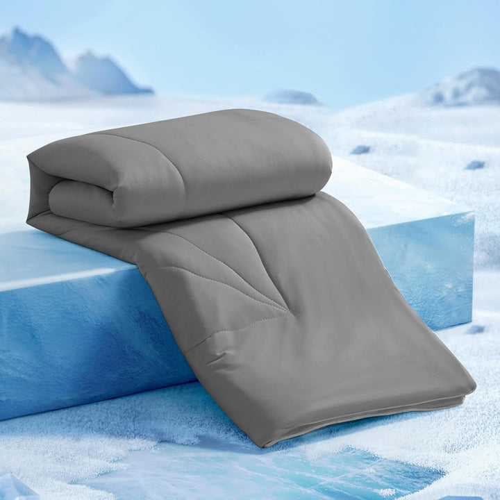 Ultra Soft Cloudy 3D Cooling Comforter  Extreme Q Max 0.5-Gray | Bowlift