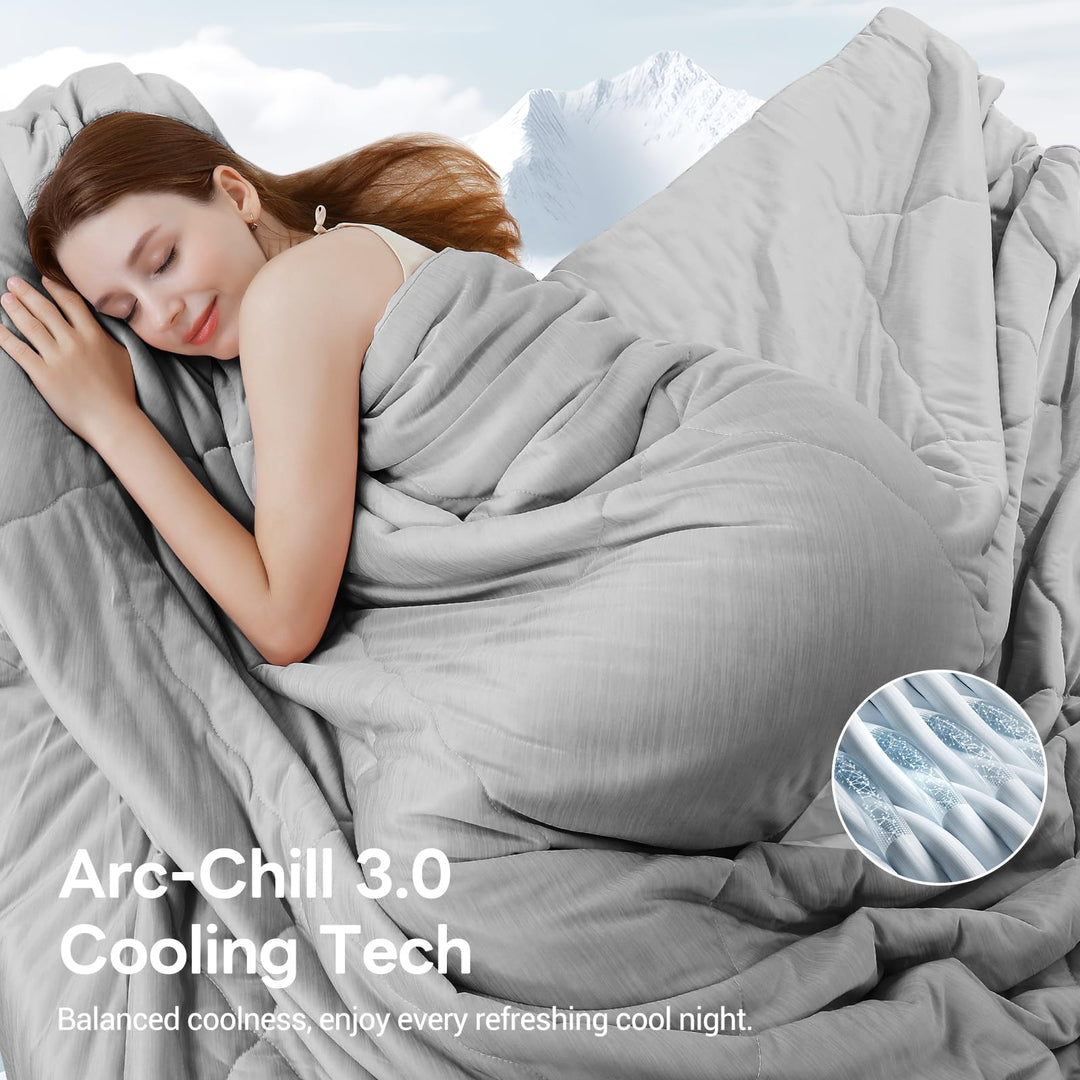 Cooling Duvet for Night Sweats –  Q-Max 0.5, Soft Double-Layer Summer Blanket | Bowlift