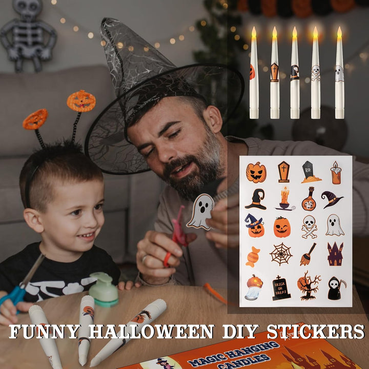 HALLOWEEN DECORATION CANDLES - 20PCS FLOATING CANDLES WITH WAND REMOTE - Bowlift