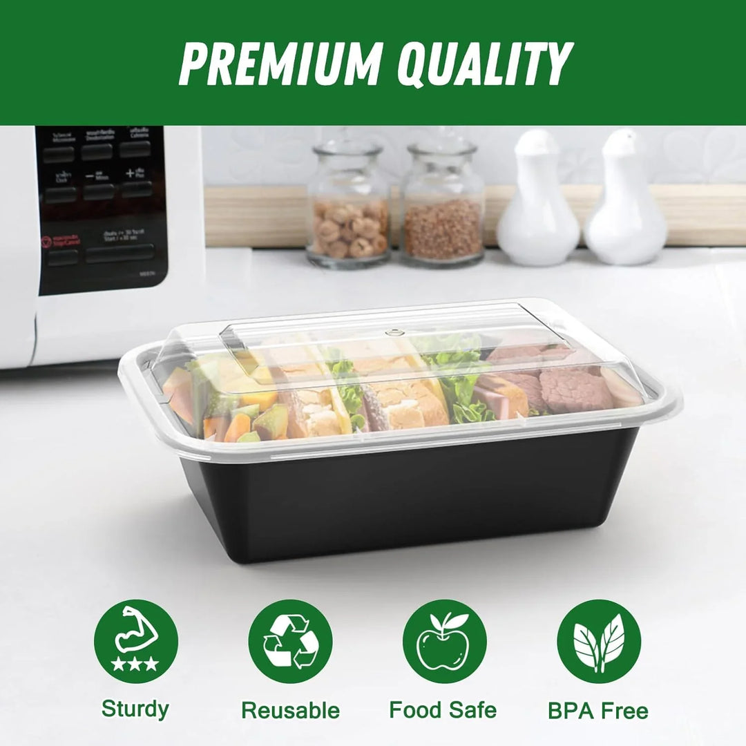 BowLift | 50-piece Meal Prep Container Set with Lid – Ideal for Meal Preparation