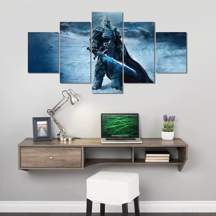 5 Piece Lich King Canvas Wall Art Painting | Bowlift