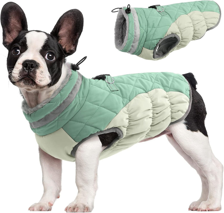 BowLift | SafeWalk Winter Harness Jacket – Waterproof dog jacket with reflection and fleece lining