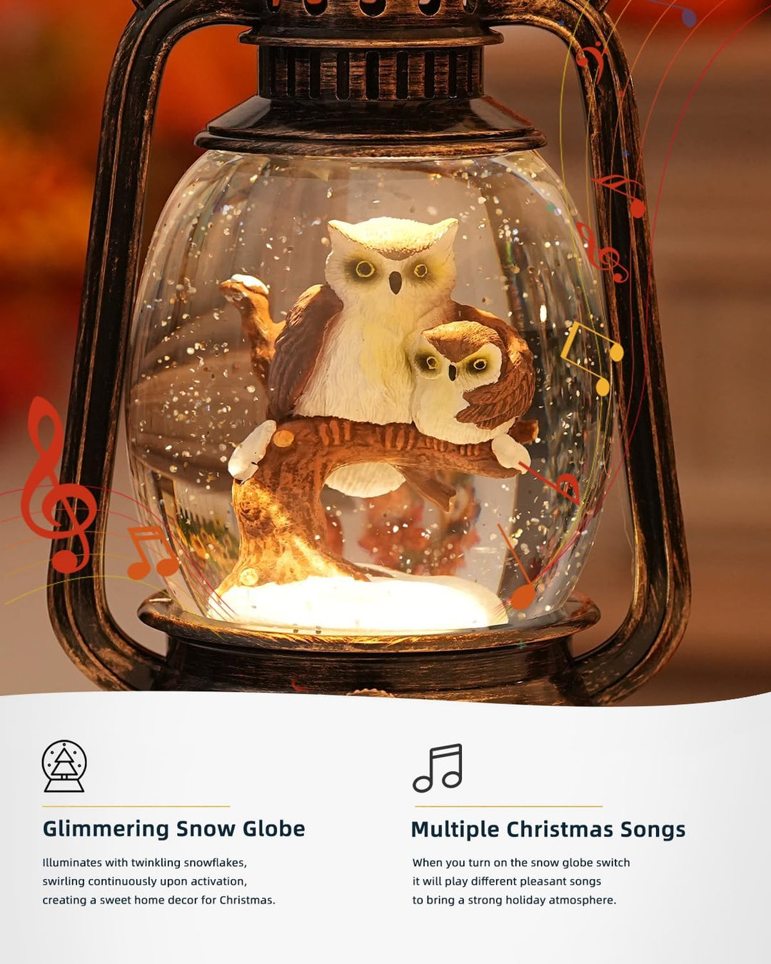 BowLift | Autumn Gloss Decorative Lamp with Pumpkins – Warm LED Light and 6-Hour Timer