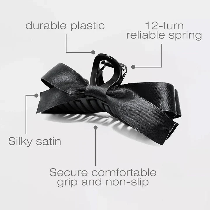 BowLift | Large Hair Clips with Satin Bows