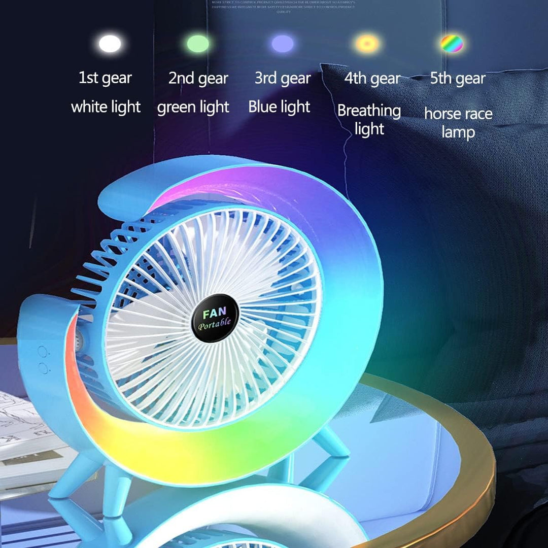 Multifunctional Colorful desktop small fan | Bowlift