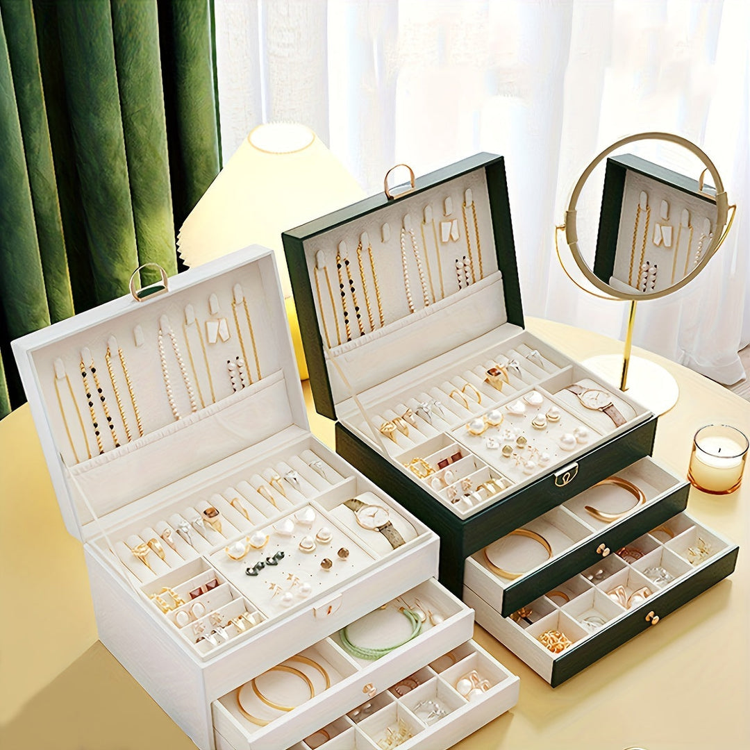 BowLift | Jewelry Box Leather Organizer with Drawers