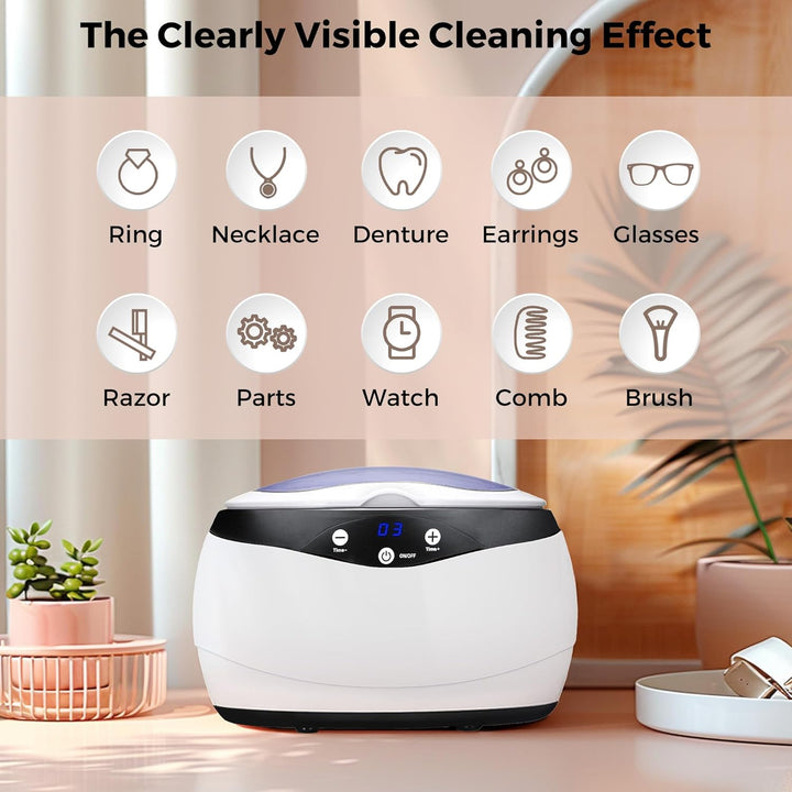 BowLift | Ultrasonic Jewellery Cleaner 650ml with Watch Holder – ShineMate