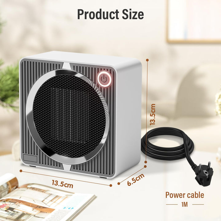BowLift | 500W Electric PTC Ceramic Heater | Rapid Heating, Energy Efficient & Safe for Indoor Use in Winter