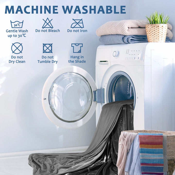 Tie Dye Cooling Blanket – Q-Max 0.5+ Double-Layer Dual-Sided Cool Touch Blanket for Comfortable Summer Nights-Grey | Bowlift