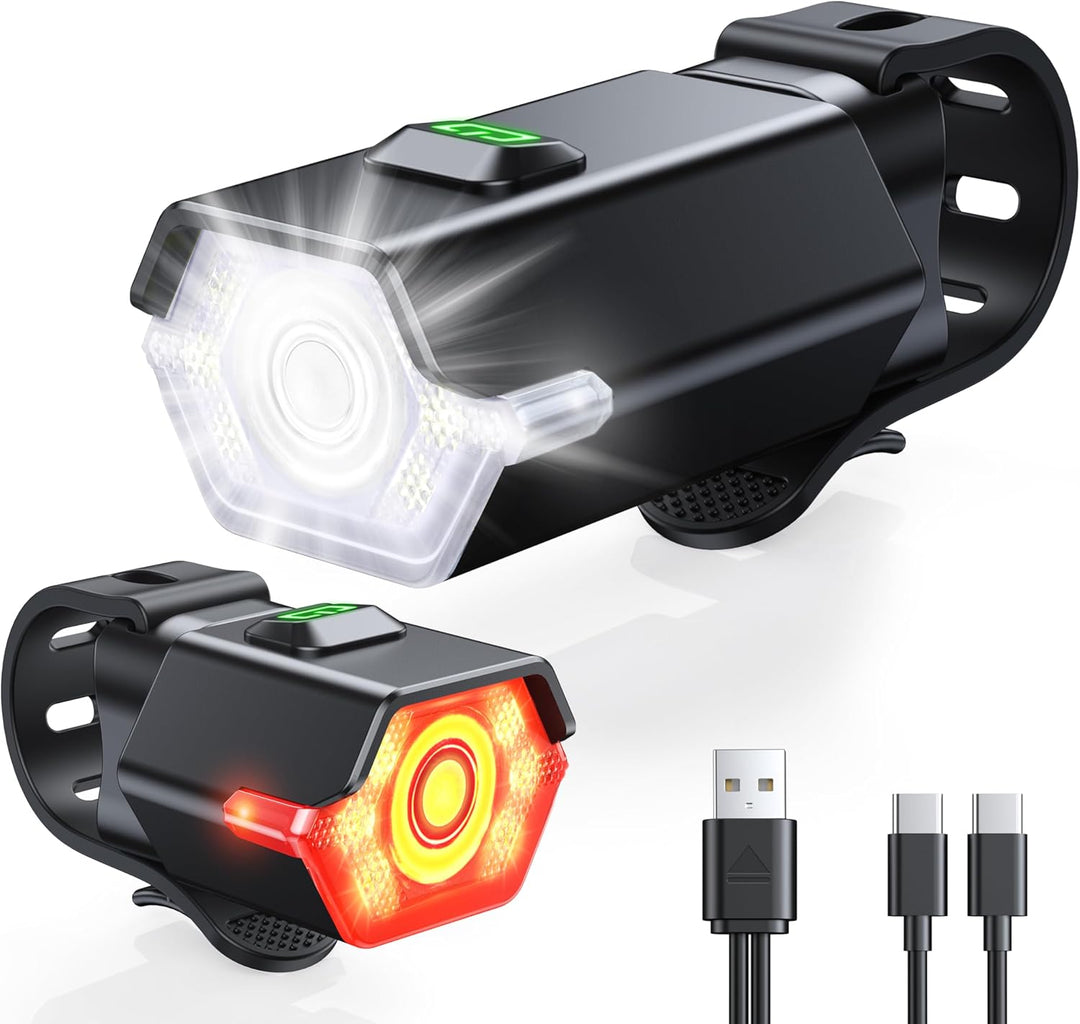 BowLift | Rechargeable Bike Light Set with 3+6 Modes & Side Lighting – RoadBeam