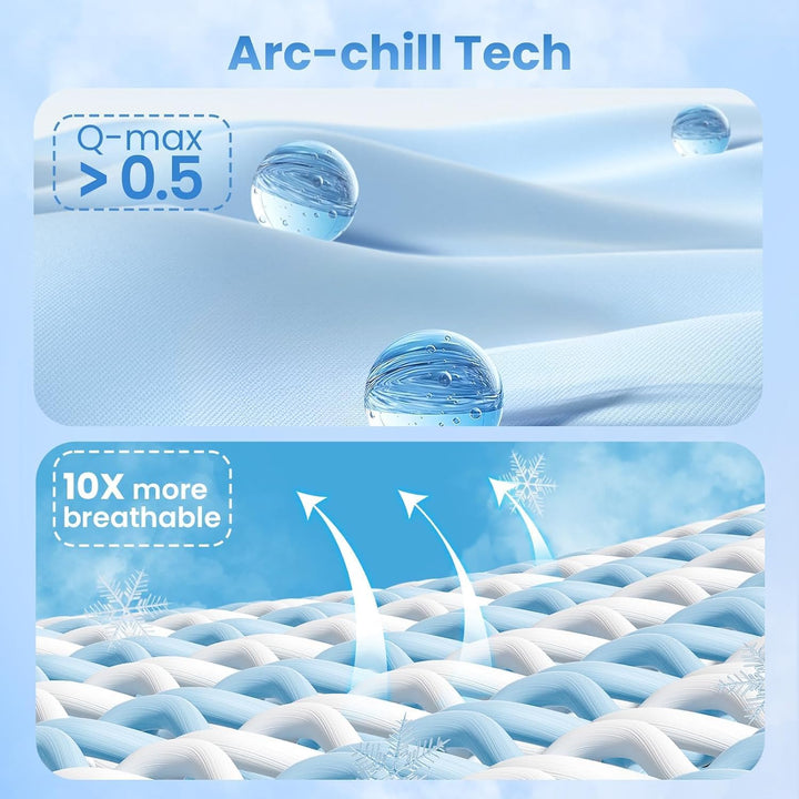 2 Pack Blue Cooling Pillowcases – Breathable, Soft, Skin & Hair Protecting | Bowlift
