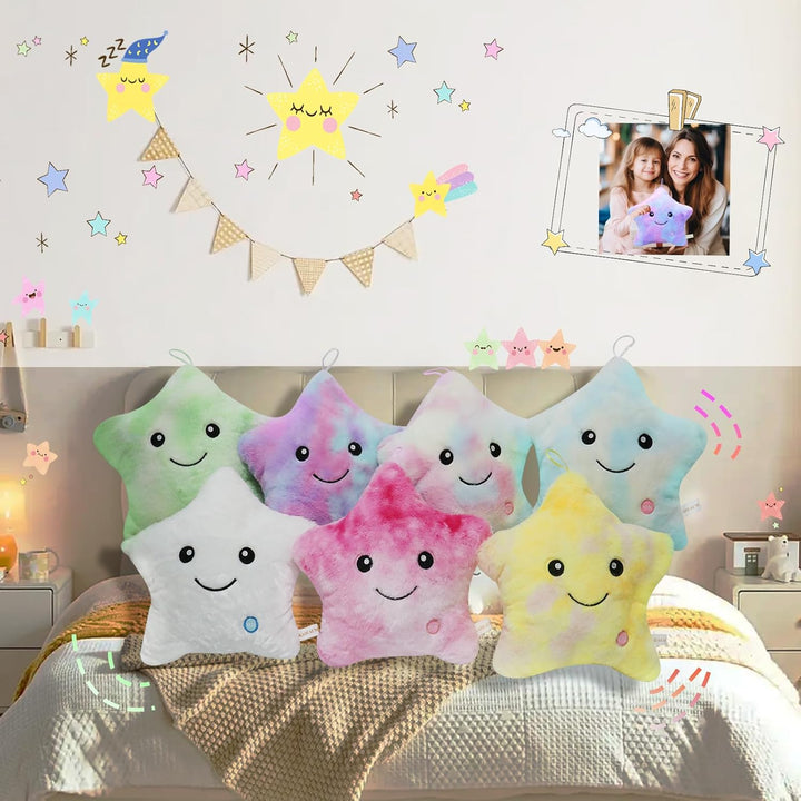BowLift | Bright LED Star Cuddly Pillow for Kids