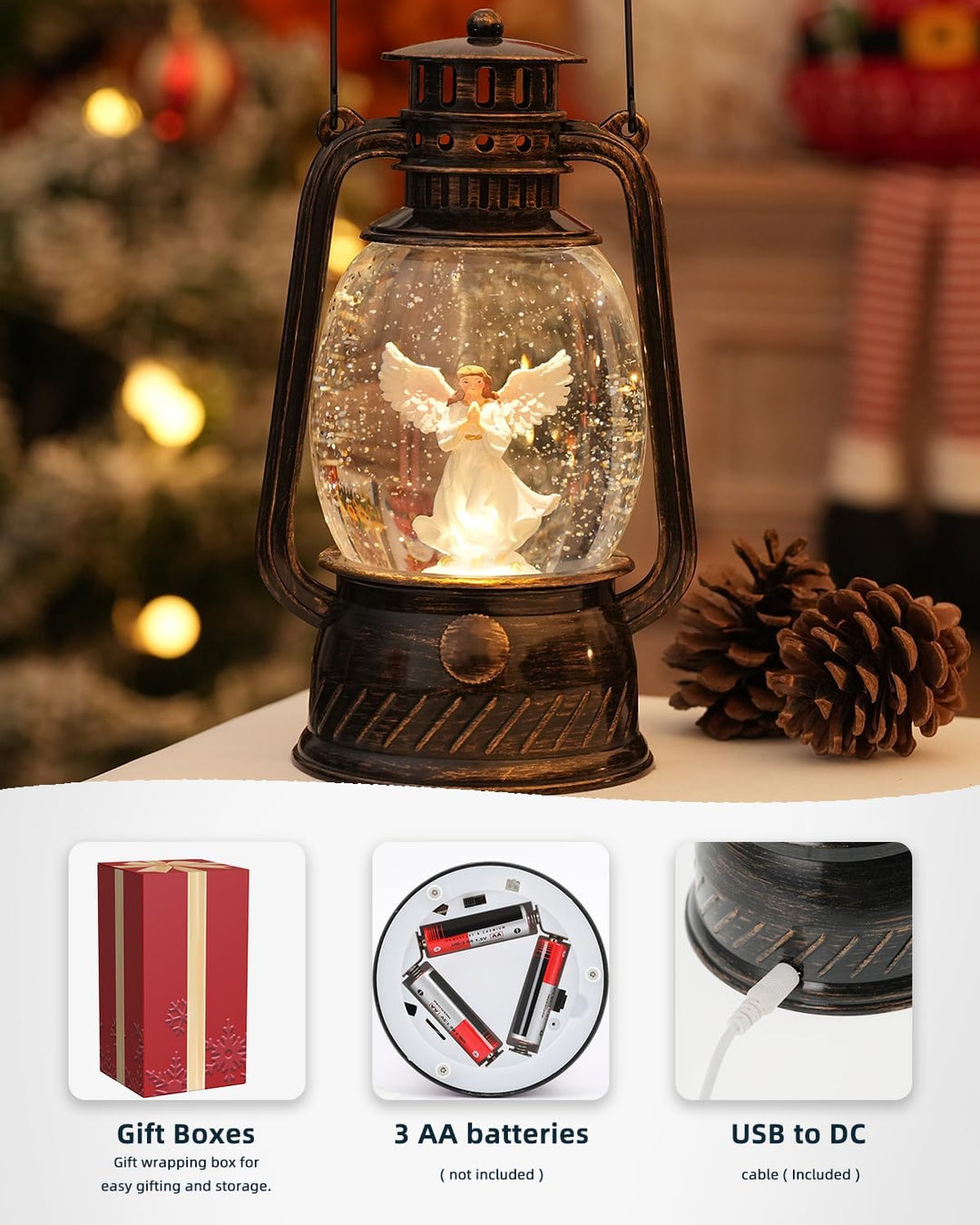 BowLift | Autumn Gloss Decorative Lamp with Pumpkins – Warm LED Light and 6-Hour Timer