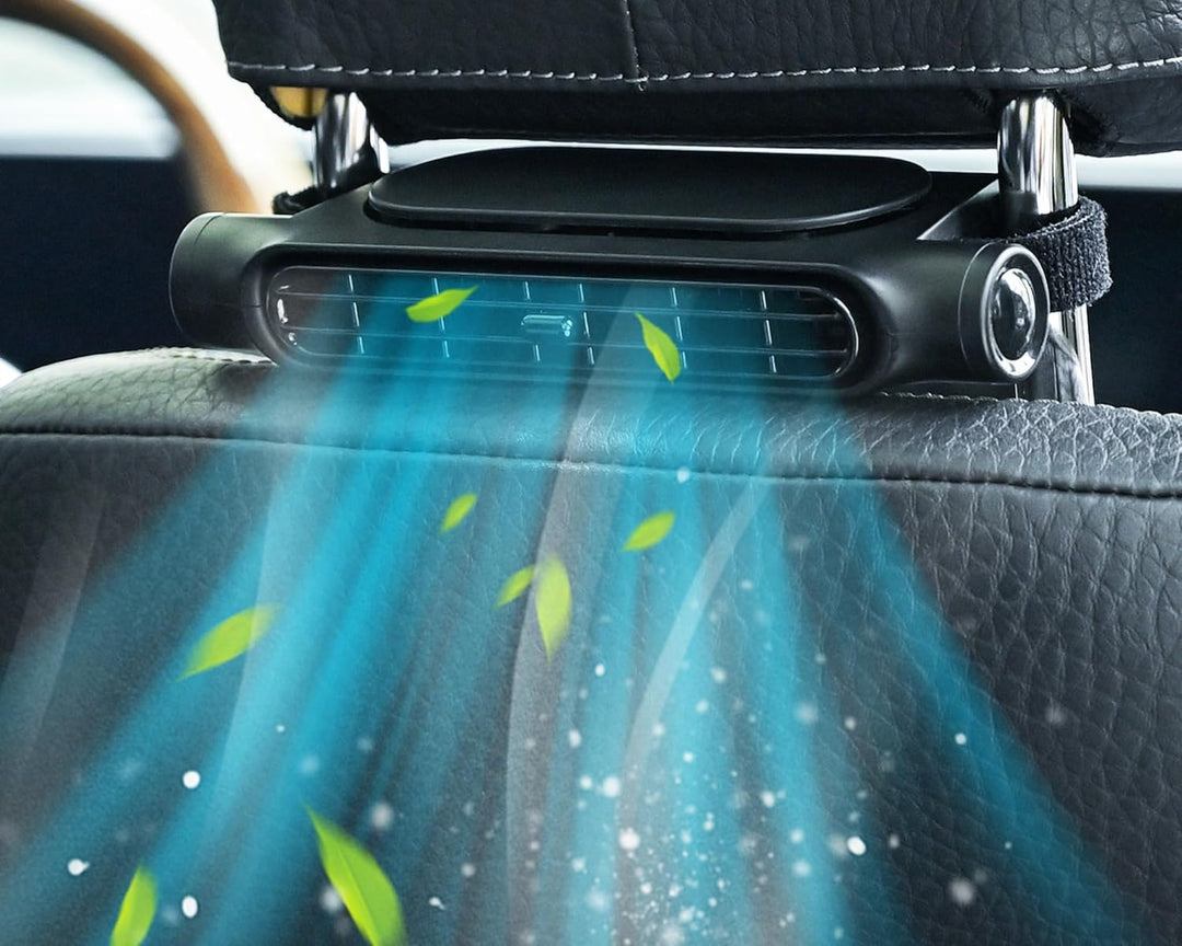 BowLift | 3 Speeds USB Car Cooling Fan & Headrest Mount – AutoBreeze (1+1 FREE)
