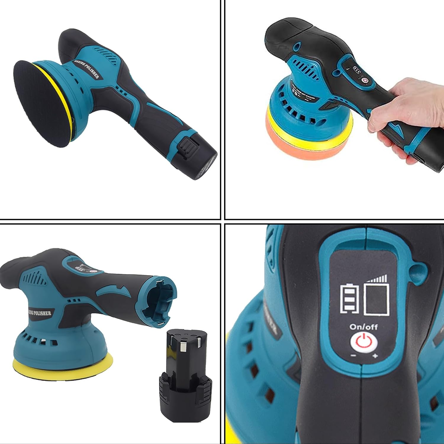 BowLift | Cordless Car Polisher with Dual Batteries and 8-Speed Control – Torvex