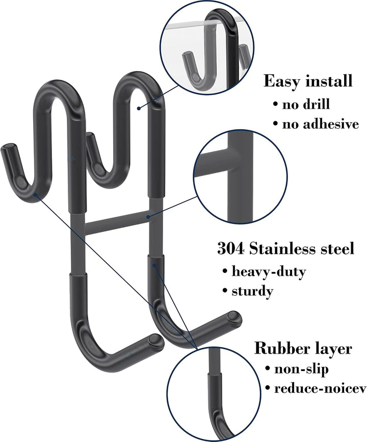 BowLift | Rust-resistant door-mounted shower hook – Strong multifunctional hanging hook