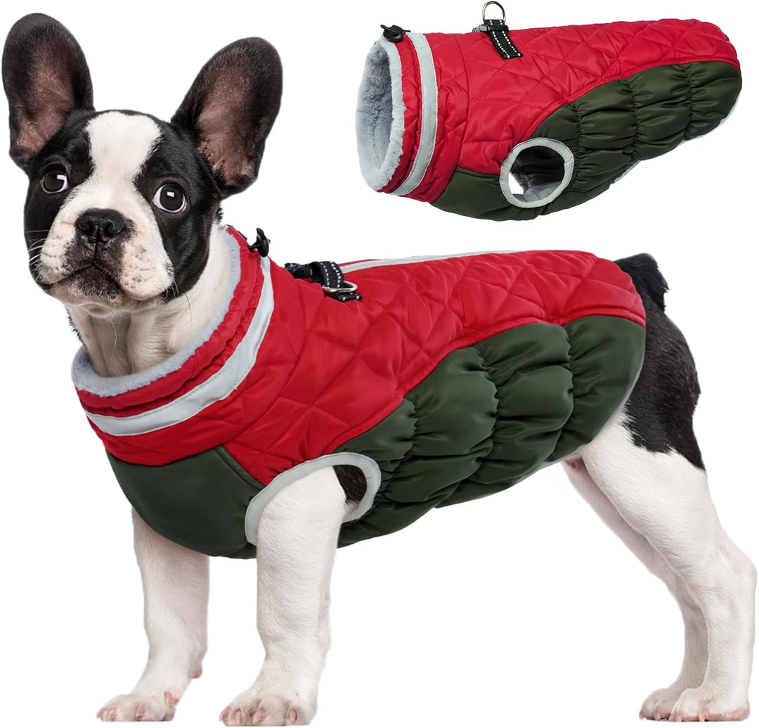 BowLift | SafeWalk Winter Harness Jacket – Waterproof dog jacket with reflection and fleece lining