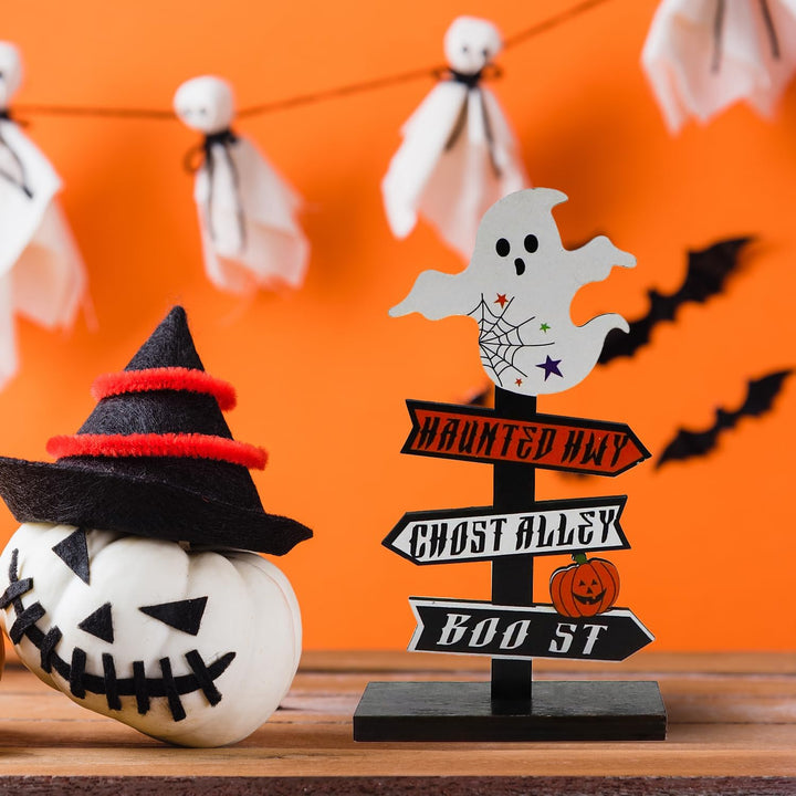 BowLift | Halloween Wooden Pumpkin Wooden Decorative Tabletop Ornament