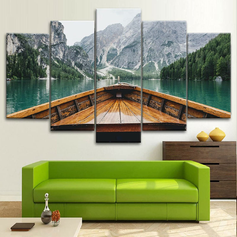 5 Piece Mountain Landscape Canvas Wall Art Painting | Bowlift