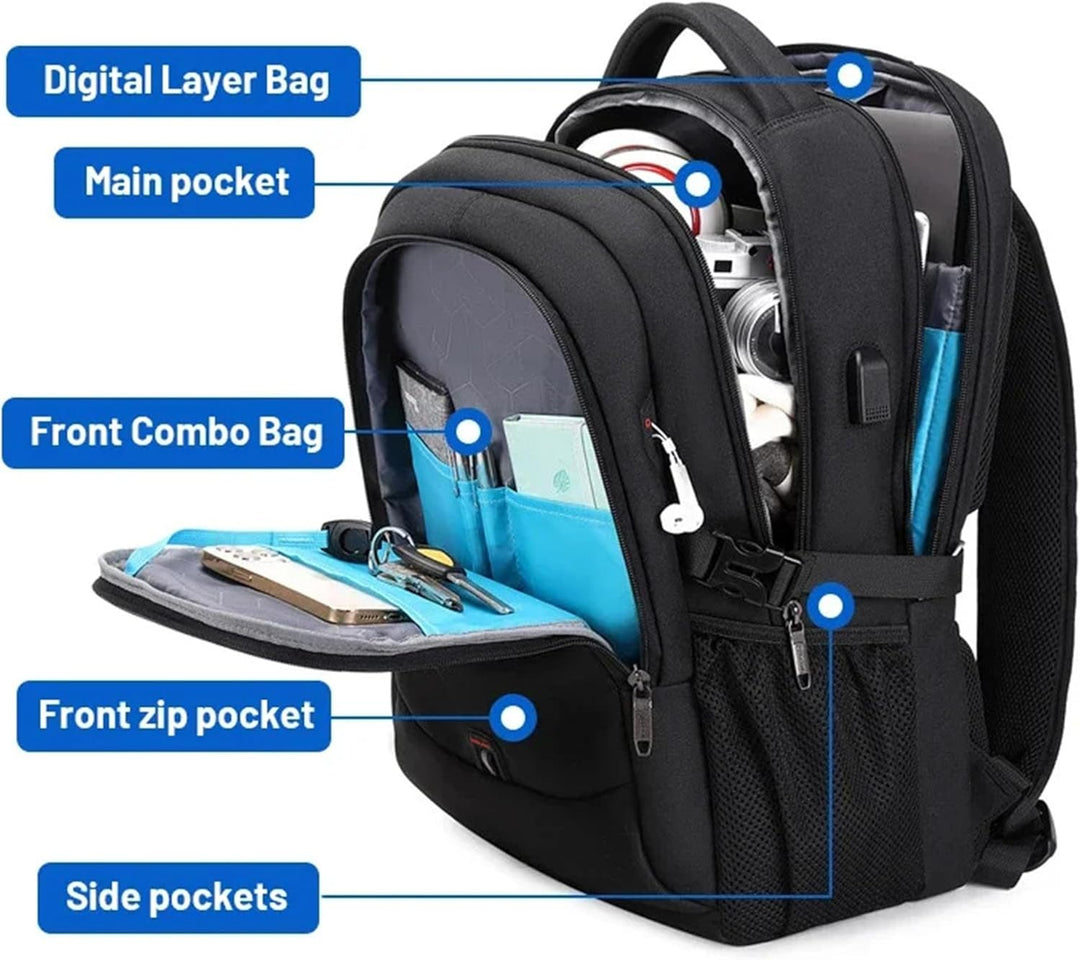 Water-Resistant Laptop & Travel Backpack with Organised Compartments | Bowlift
