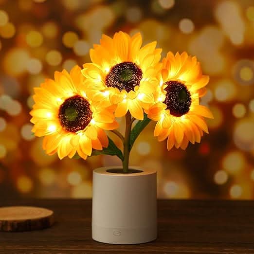 BowLift | Shimmering Sunflower LED Table Lamp
