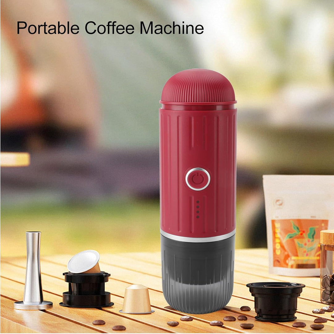 Self-Heating Portable Electric Espresso Machine with USB-C Charger For Ground Coffee & NS Capsules Bowlift