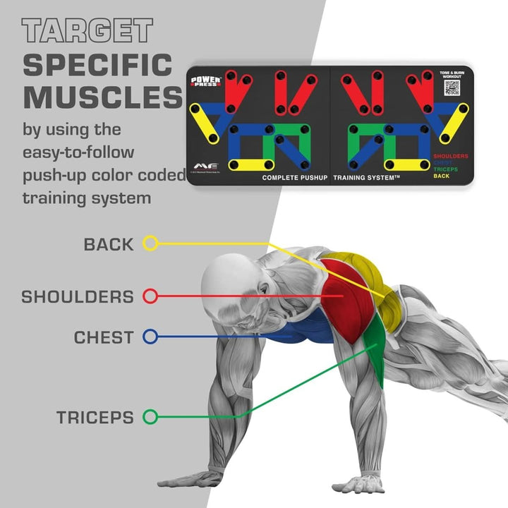 BowLift | Foldable push-up board with 30 training positions for targeted muscle training