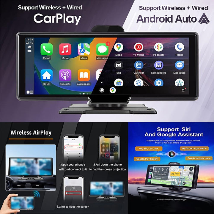 BowLift | CarVision Pro – Smart Car Display with Apple CarPlay, Android Auto & Dash Camera