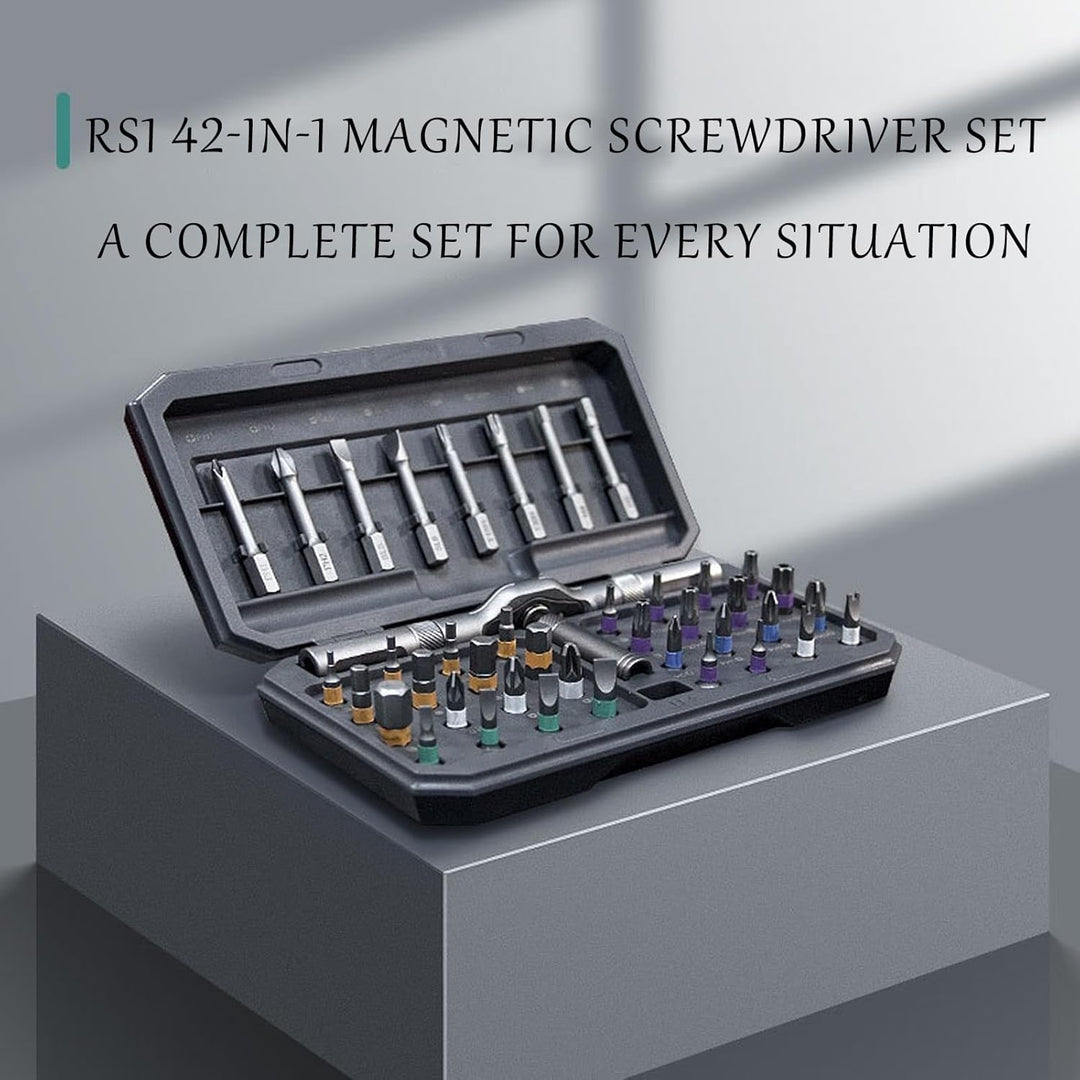 BowLift | 42-in-1 Magnetic Screwdriver Set – Precision Repair Tool Kit with Bits & Handle – Fixaro