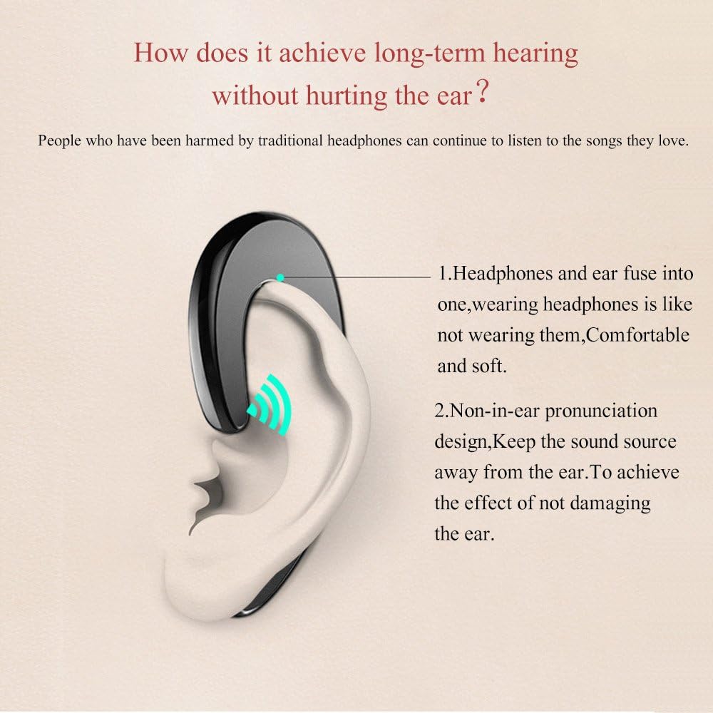 BowLift | Wireless Tiny Bluetooth Ear Hook Headphones - Noise Cancelling & Open Ear Design