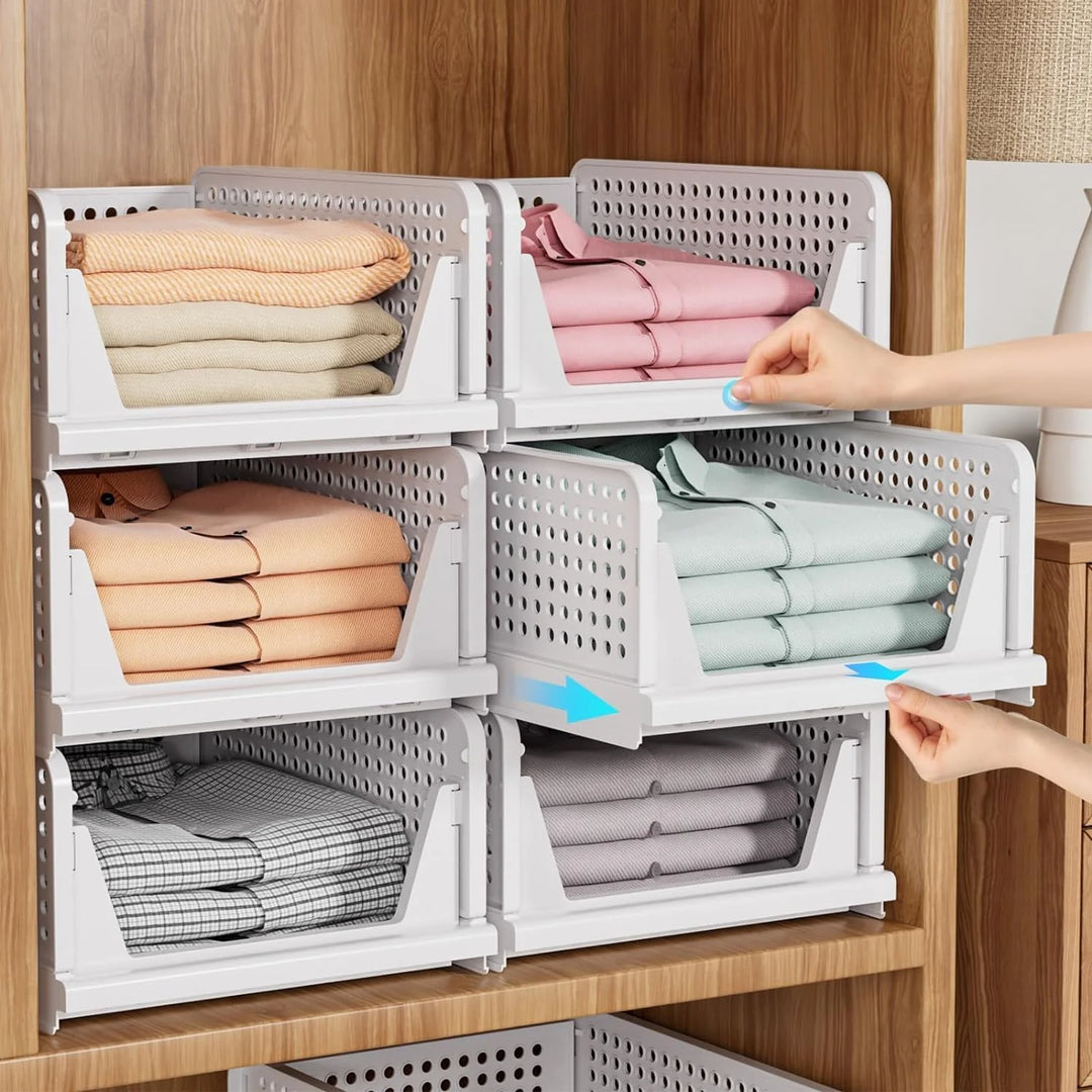 Stackable Wardrobe Storage Organizer For Cloth Storage