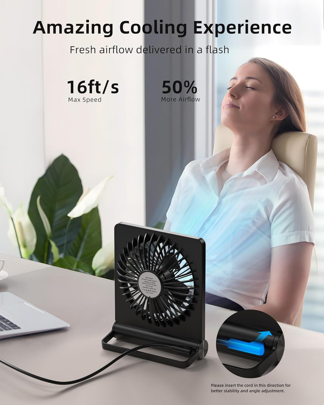 Strong Wind Ultra Quiet Small Table Fan Bowlift