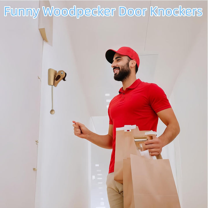 BowLift | Handcrafted Wooden Woodpecker Door Knocker