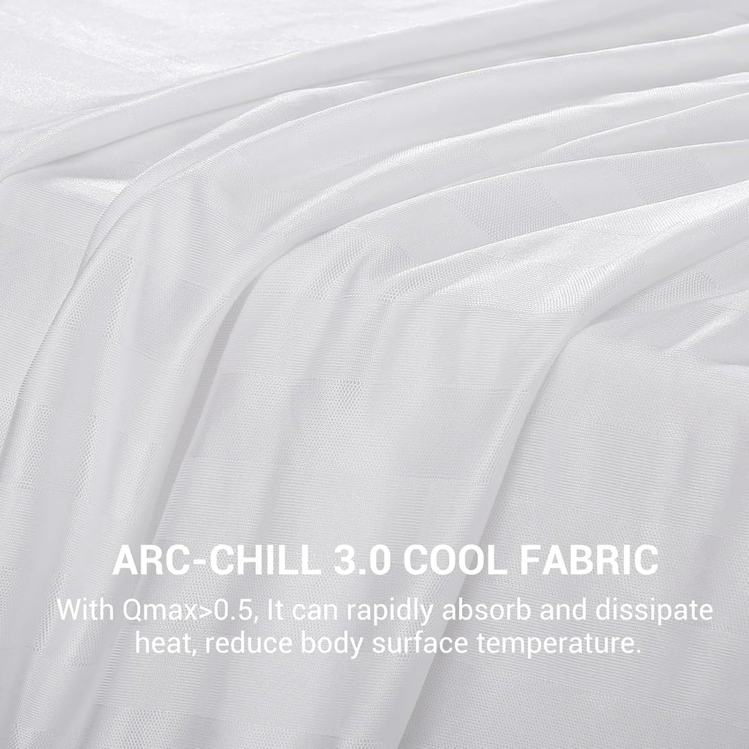 3.0 Cooling Fabric Q-max > 0.5 Ultra-Soft White Striped Blanket of White | Bowlift