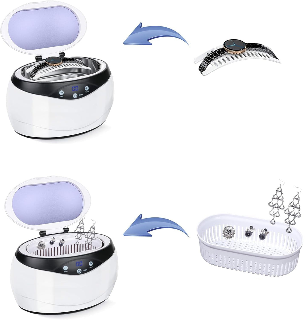BowLift | Ultrasonic Jewellery Cleaner 650ml with Watch Holder – ShineMate