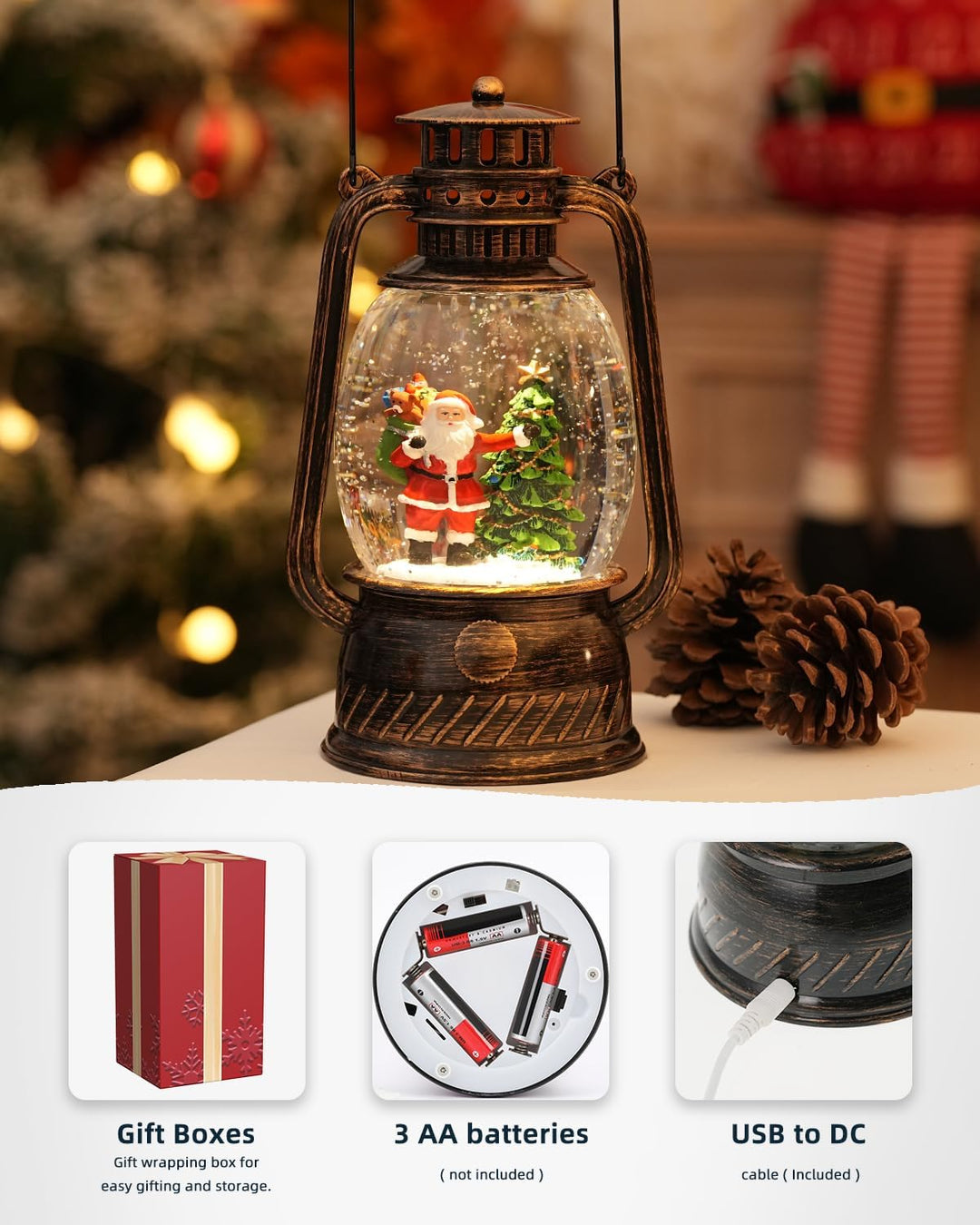 BowLift | Autumn Gloss Decorative Lamp with Pumpkins – Warm LED Light and 6-Hour Timer