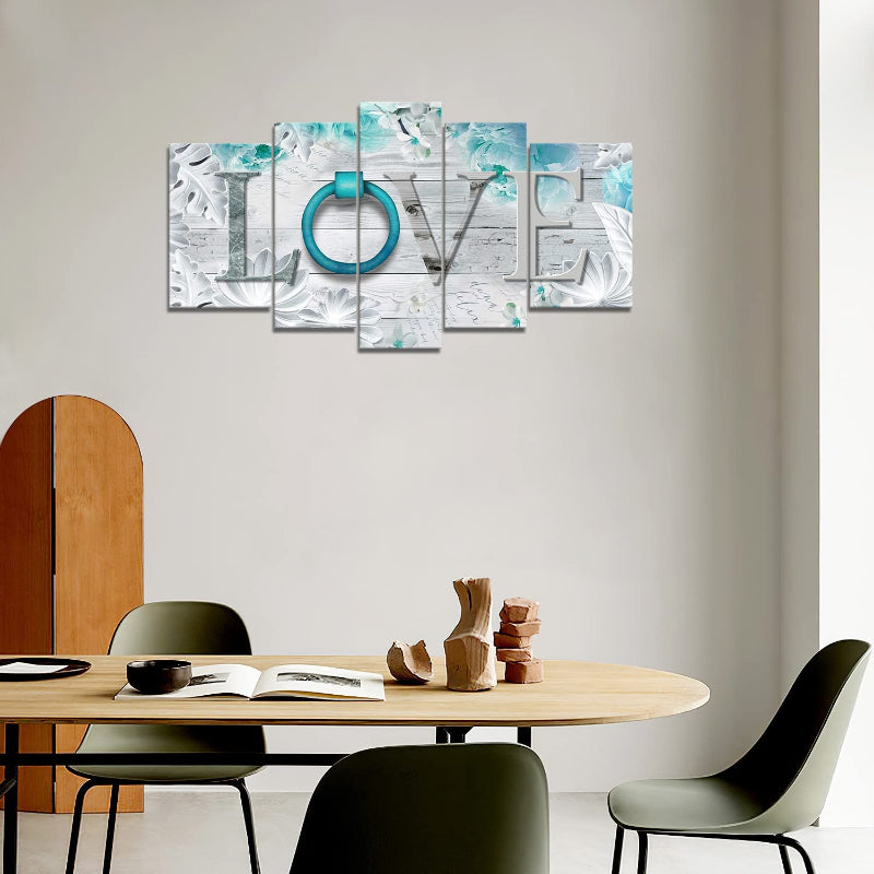 Set Of 5 Artwork Canvas Wall Art Painting | Bowlift