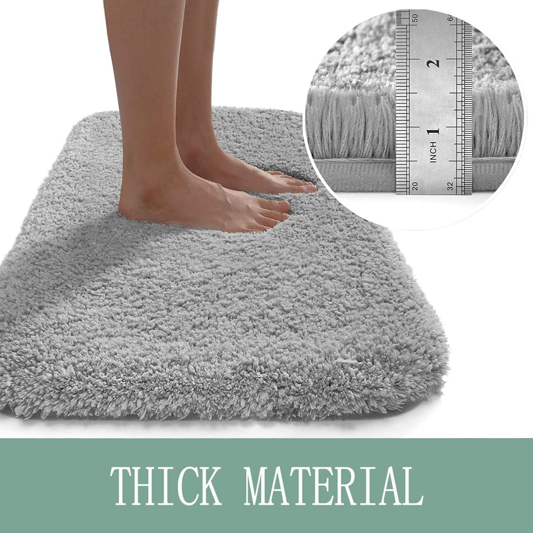 Thick microfiber bath mat - Soft, absorbent, non-slip - Perfect for bathroom and bedroom | Bowlift