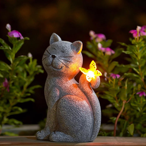 EnchantedKitty - Elegant Decorative Cat for Outdoor Space Bowlift