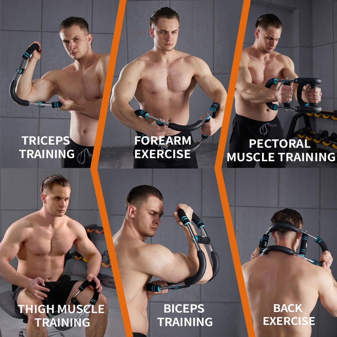 BowLift | Twister Arm Exerciser – Adjustable Spring Workout Bar for Upper Body Strength Training