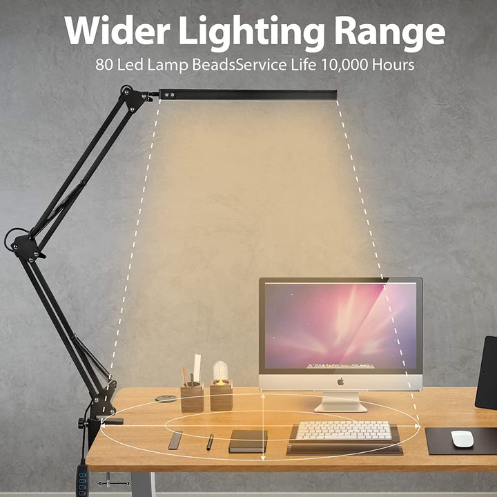 LED Desk Lamp Clamp Light Dimmable 10W | Bowlift