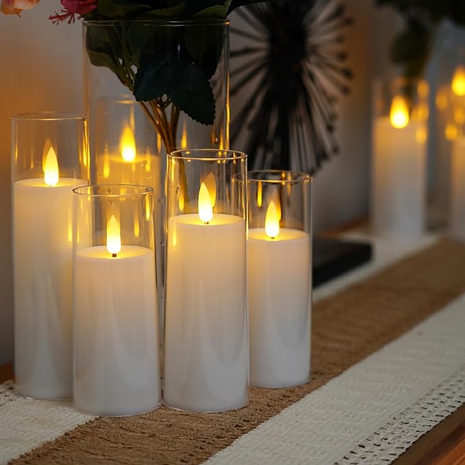 Flameless Acrylic Candle 9-Piece Set Bowlift