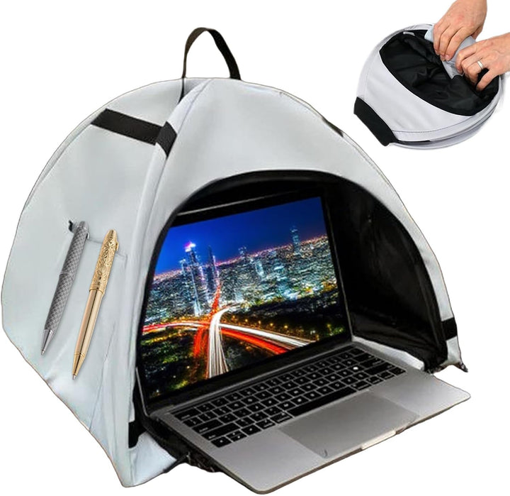 BowLift | Laptop Sun Shade – Foldable Anti-Glare Privacy Tent for 13–16" Devices – Travory