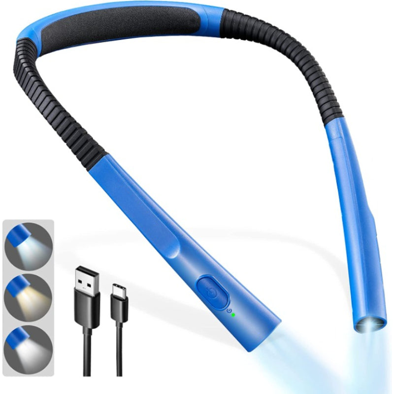 BowLift | LED Neck Reading Lamp, Book Light for Reading in Bed, 3 Colors, 6 Brightness Levels, Flexible Arm, Rechargeable, Durable, Perfect for Reading, Knitting, Camping, Repairing