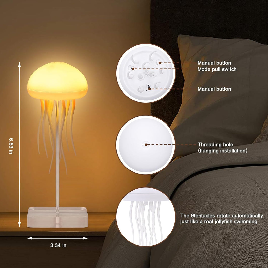 BowLift | LED Mood Lamp | Lifelike Jellyfish Light for Bedroom