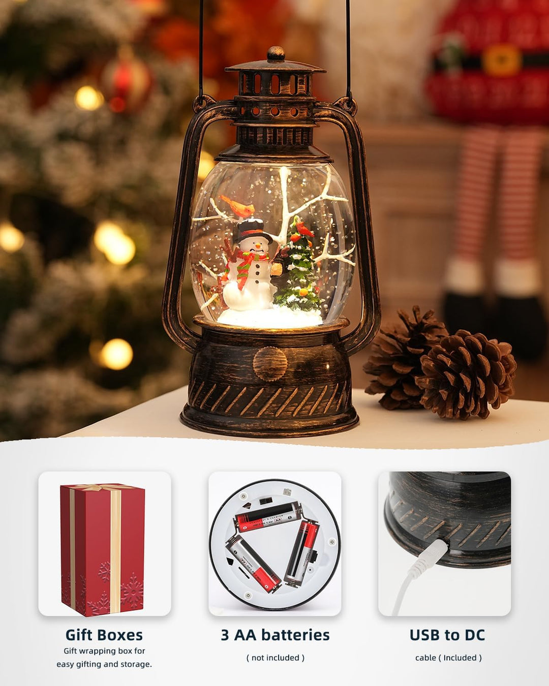 BowLift | Autumn Gloss Decorative Lamp with Pumpkins – Warm LED Light and 6-Hour Timer