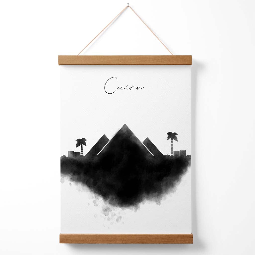 Cairo Watercolor Skyline City Poster with Hanger | Bowlift