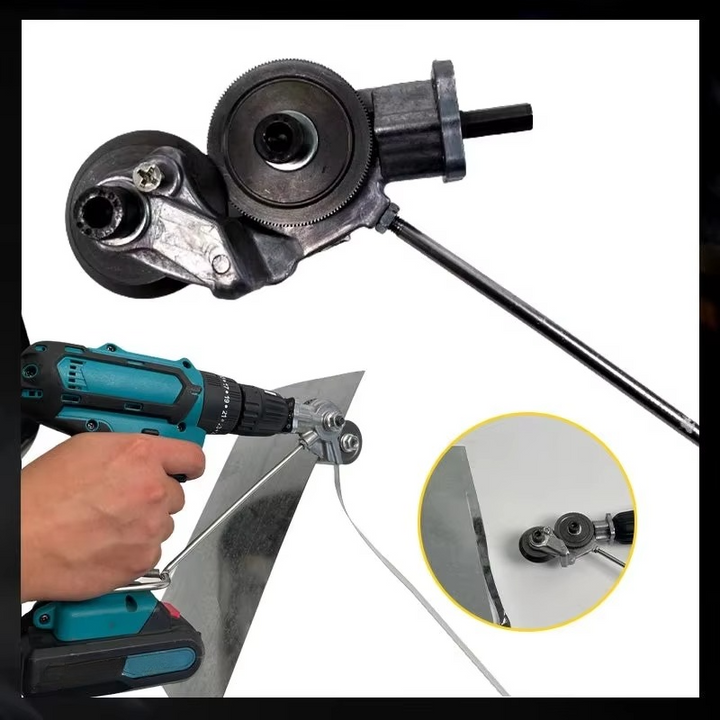 BowLift | Electric Drill Sheet Metal Cutter Nibbler Attachment for Clean Plate Cutting
